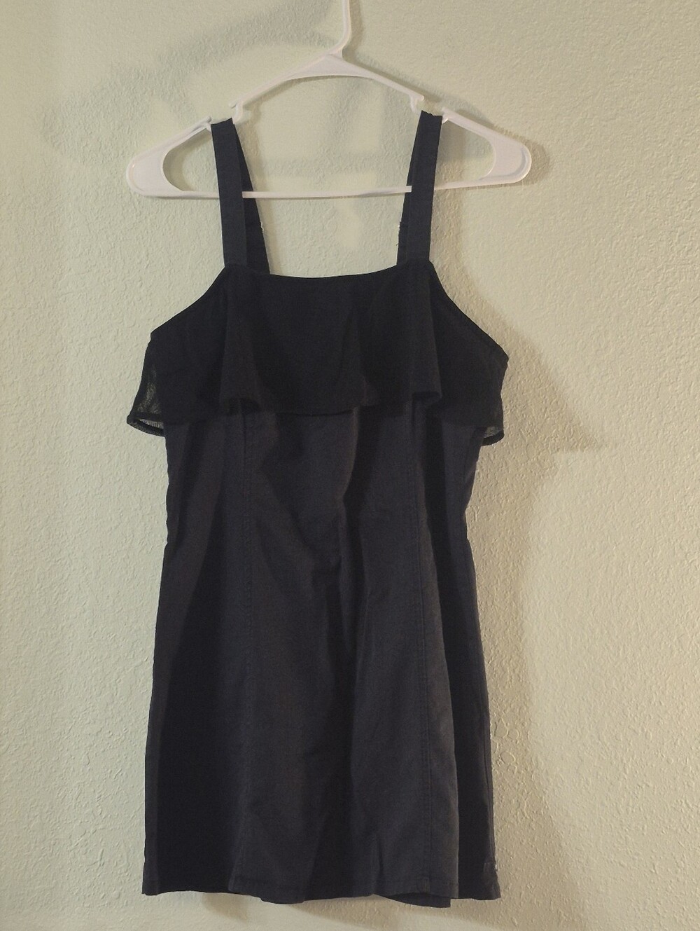 Hurley Black Mini Dress with Ruffle Bodice